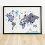 The Animal World Map Personalised Print, thumbnail 1 of 7