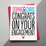 Personalised Engagement Congratulations Card, thumbnail 1 of 2