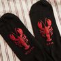 Glitter Lobster Logo Black Socks, thumbnail 1 of 3