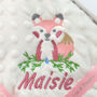 Personalised Embroidered Fox Baby Blanket With Name, thumbnail 6 of 10