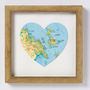 Whitsunday Islands Map Heart Print, thumbnail 2 of 4