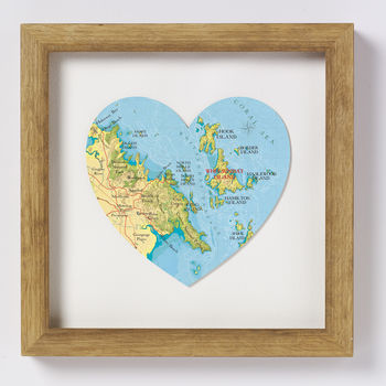 Whitsunday Islands Map Heart Print, 2 of 4