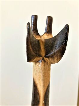 Hand Carved Wood Giraffe Sculpture Painted Ornament 80cm, 3 of 4