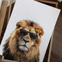 Lion In Sunglasses Print, thumbnail 4 of 7