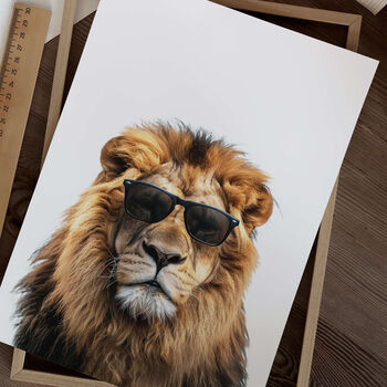 Lion In Sunglasses Print, 4 of 7