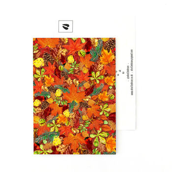 Autumna Fallen Leaf Print Postcard, 3 of 6