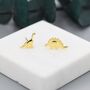 Sterling Silver Mismatched Dinosaur Stud Earrings, thumbnail 5 of 12