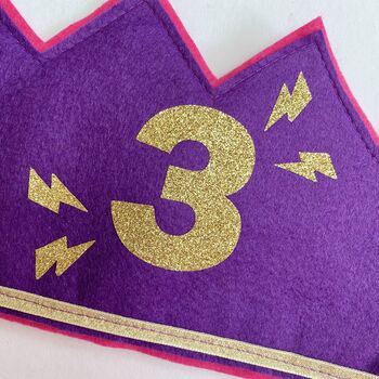 Choose Age Felt Birthday Crown For Kids And Adults, 8 of 12