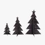 Set Of Three Hessian Christmas Trees, thumbnail 3 of 4