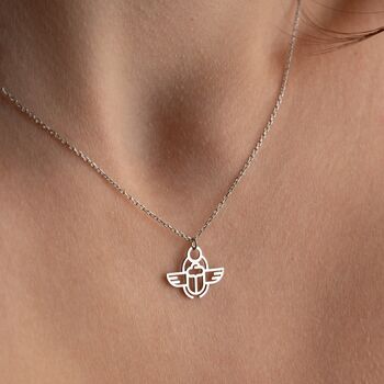 'New Beginnings' Scarab Beetle Necklace, 2 of 9