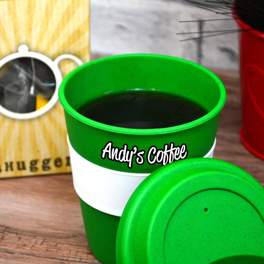 Personalised Reusable Coffee Cup Green By Gifts Online4 U