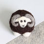 Black Sheep Brooch Needle Felting Craft Kit, thumbnail 3 of 8