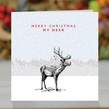 'merry Christmas My Deer' Xmas Card By Loveday Designs ...