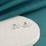 Sterling Silver Infinity Symbol Stud Earrings, thumbnail 2 of 7