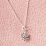 Lotus Flower Sterling Silver Necklace, thumbnail 6 of 12