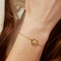 Bee Love Heart Bracelet 18ct Gold Plated Eco 925 Silver, thumbnail 1 of 4