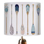 Vintage Style Oars Blue On White Lamp Shade, thumbnail 11 of 11