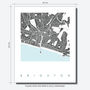 Brighton Map Art Print Limited Edition, thumbnail 4 of 5
