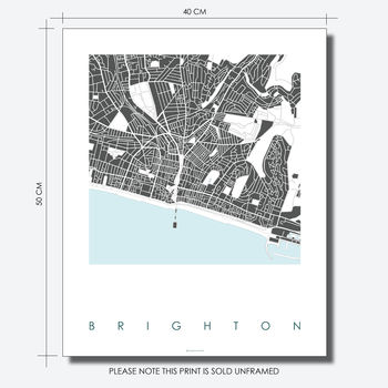 Brighton Map Art Print Limited Edition, 4 of 5