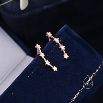 Star Constellation Crawler Earrings In Sterling Silver, 4 of 9