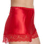 Lace French Knicker In Red Satin, thumbnail 3 of 3