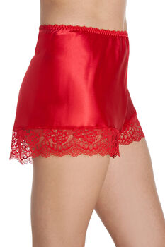 Lace French Knicker In Red Satin, 3 of 3