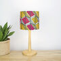 Pink And Yellow Geometric African Print Lampshade, thumbnail 5 of 7