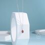 Tiny Genuine Garnet Oval Pendant Necklace, thumbnail 2 of 11