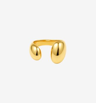 Kin Gold Statement Open Ring, 3 of 6