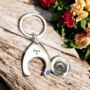 Actual Photo Trolley Token Keyring, Shiny Silver Alloy, thumbnail 1 of 6