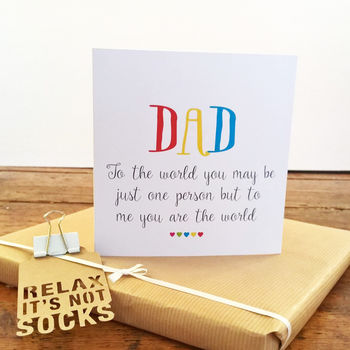 You're The World To Me Dad Card, 2 of 3
