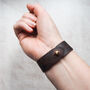 The Ogham Leather Cuff, thumbnail 2 of 7