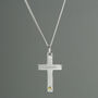 Personalised Sterling Silver Cross Necklace, thumbnail 1 of 6