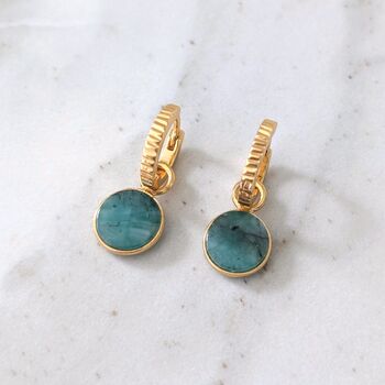 The Circle Emerald Earrings, 3 of 6