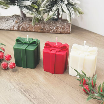 Christmas Present Candle Christmas Gift Box Candle, 8 of 10