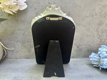 Grey Ornate 6x4 Inch Portrait Photo Frame For Home Decor, 7 of 8