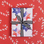 Luxury Coloured Snowflakes, Christmas Wrapping Paper, thumbnail 5 of 6