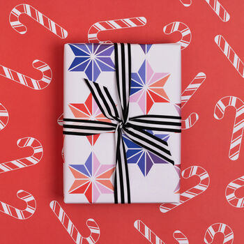 Luxury Coloured Snowflakes, Christmas Wrapping Paper, 5 of 6