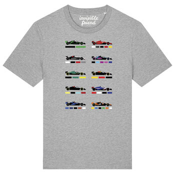 F1 Cars 2024 Organic Cotton T Shirt, 2 of 3