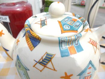 Six Cup Teapot In Beach Hut Design, 3 of 9