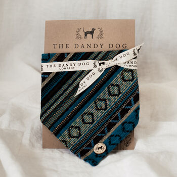 Aztec Woven Fabric Bandana For Dogs, 4 of 9