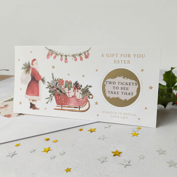 Personalised Christmas Scratch Off Voucher Gift Card, 4 of 7