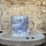 Handmade Ceramic Mug With Asemic And Pastel Brushwork, thumbnail 2 of 5