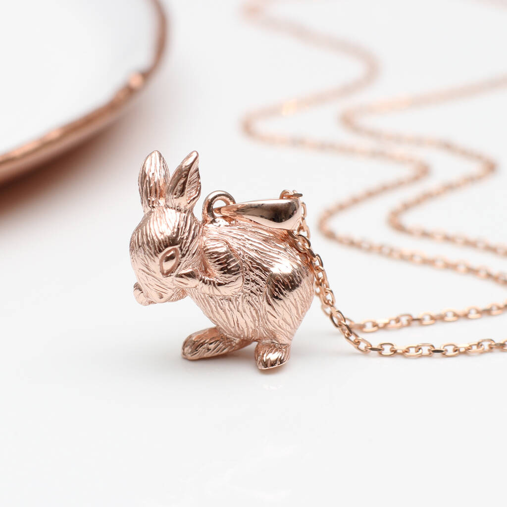 Personalised rabbit necklace Clearance