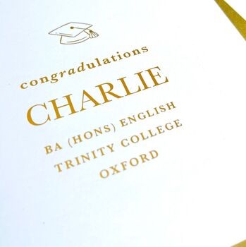 Con Grad Ulations Personalised Graduation Card, 3 of 3