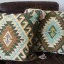 Turkish Kilim Green Diamond Cushion, thumbnail 2 of 11