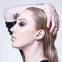 Oxidised Sterling Silver Black Triangle Ear Cuffs, thumbnail 2 of 8
