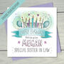 Sister In Law Candles Birthday Card, thumbnail 4 of 4