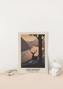 Lake District National Park Travel Poster Art Print, 2 of 8