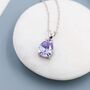 Sterling Silver Alexandrite Purple Blue Pear Cut Cz Necklace, thumbnail 4 of 12